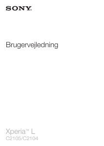 Brugsanvisning Sony Xperia L (C2104) Mobiltelefon