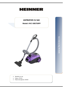 Manual Heinner HVC-VBS750PP Vacuum Cleaner