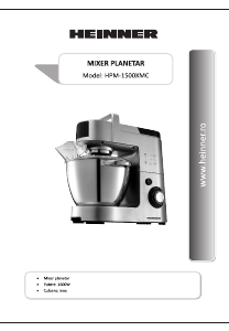 Manual Heinner HPM-1500XMC Mixer cu vas