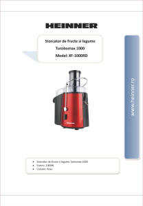 Instrukcja Heinner XF-1000RD Sokowirówka