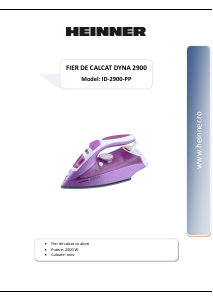 Manual Heinner ID-2900-PP Fier de călcat