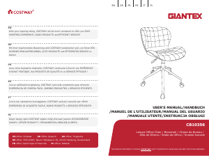 Manual de uso Giantex CB10356CFA Silla de trabajo
