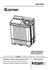 Handleiding Costway FP10021US-GRA Wasmachine