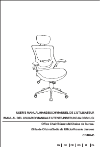 Manual Costway CB10245DKA Scaun de birou