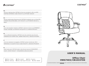 Bruksanvisning Costway CB10337DKA Kontorstol