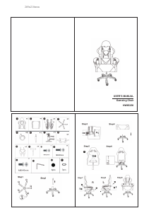 Manual Costway HW65250GNA Cadeira de escritório