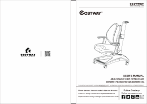 Manual Costway HW67591BLA Office Chair