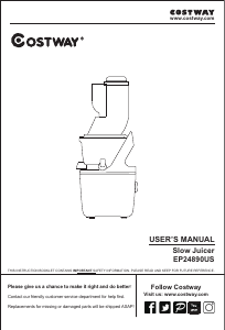 Handleiding Costway EP24890USA Sapcentrifuge