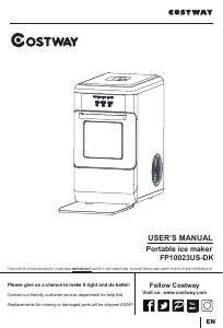 Manual Costway FP10023US-DKA Ice Cube Maker