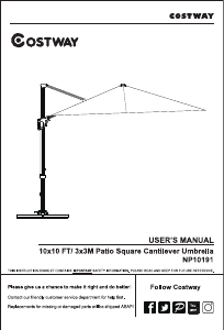 Bedienungsanleitung Costway NP10191WNA Sonnenschirm