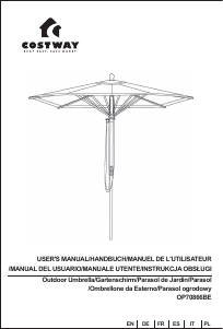 Használati útmutató Costway OP70866BEA Kerti napernyő