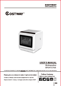 Manual Costway EP24717US-WHA Dishwasher