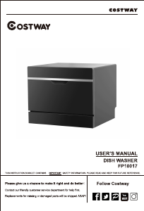 Manual Costway FP10017A Dishwasher