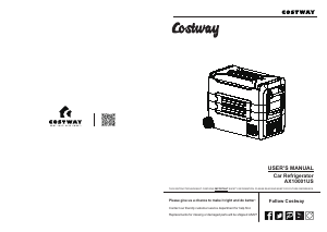 Manual Costway AX10001US-BKA Cool Box