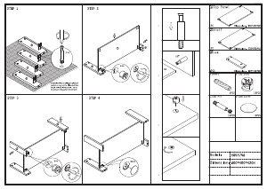 Manual Costway HW56758CFC Măsuţă de cafea