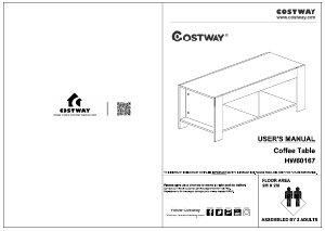 사용 설명서 Costway HW60167BKA 커피 테이블