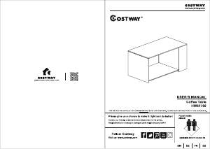 Priročnik Costway HW61769NAA Klubska mizica