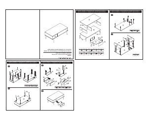 Manual Costway HW64407CFA Măsuţă de cafea