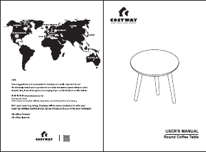 Bruksanvisning Costway HW65766WHA Kaffebord