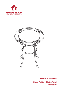 Kasutusjuhend Costway HW68108A Kohvilaud