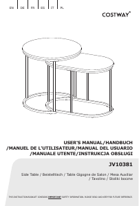 Hướng dẫn sử dụng Costway JV10381WHA Bàn cà phê