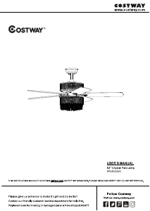 Manual Costway EP24562USA Ceiling Fan