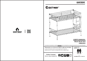 Käyttöohje Costway HW63543B Kerrossänky