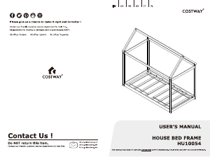 사용 설명서 Costway HU10054WHB 침대틀