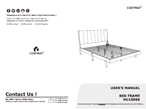 사용 설명서 Costway HU10066A 침대틀