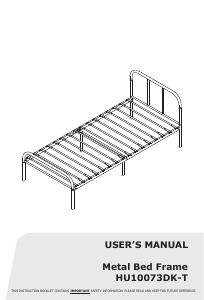 Manual de uso Costway HU10073DK-TA Estructura de cama