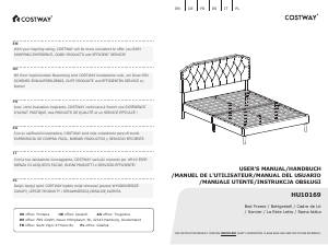 Manual de uso Costway HU10169GR-FA Estructura de cama