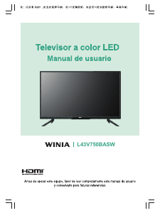 Manual de uso Winia L43V750BASW Televisor de LED