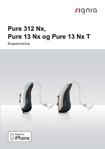Brugsanvisning Signia Pure 13 Nx Høreapparat