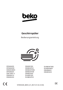 Bedienungsanleitung BEKO DSN28640X Geschirrspüler