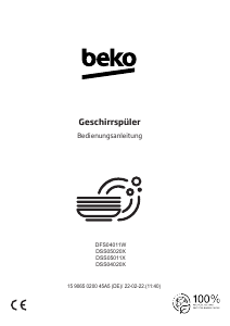 Bedienungsanleitung BEKO DSS05020X Geschirrspüler