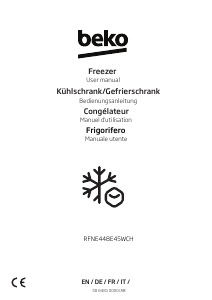 Manuale BEKO RFNE448E45WCH Congelatore