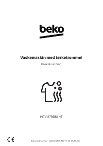 Bruksanvisning BEKO HITV 8736B0 HT Kombimaskin vask-tørk