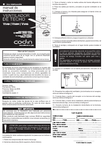 Manual de uso Codini V5RM Ventilador de techo