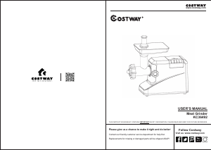 Handleiding Costway KC36492A Vleesmolen