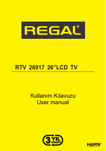 Kullanım kılavuzu Regal RTV26917 LCD televizyon
