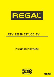 Kullanım kılavuzu Regal RTV22820 LCD televizyon