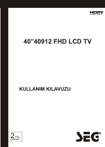 Kullanım kılavuzu SEG 40912 LCD televizyon