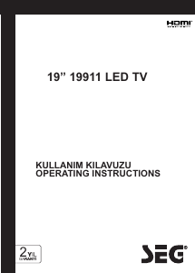 Kullanım kılavuzu SEG 19911 LED televizyon