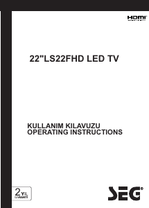Kullanım kılavuzu SEG LS22FHD LED televizyon