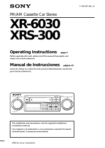 Manual Sony XRS-300 Car Radio