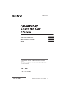 Handleiding Sony XR-C290 Autoradio