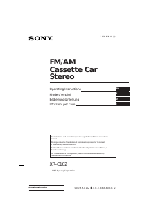 Manuale Sony XR-C102 Autoradio