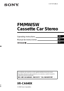 Manual Sony XR-CA640X Car Radio