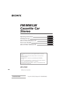 Instrukcja Sony XR-C503 Radio samochodowe