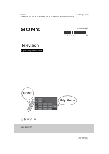 Manual Sony Bravia KDL-32W610F LCD Television
